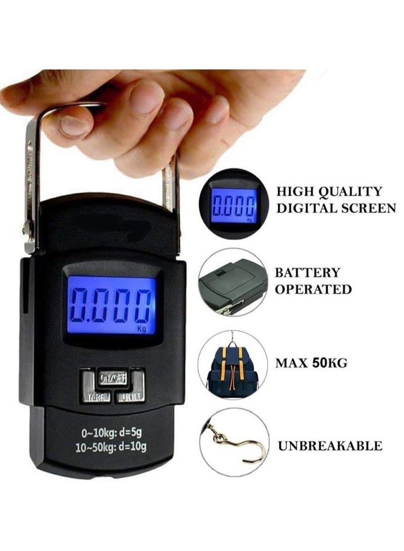 ميزان الأمتعة الرقمي بشاشة ال سي دي أسود - Image 3